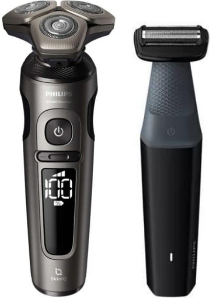 Shaver S9000 Prestige Skinıq Islak ve Kuru Sinek Kaydı Elektrikli Tıraş Makinesi - Vücut Tıraş Makinesi Seti