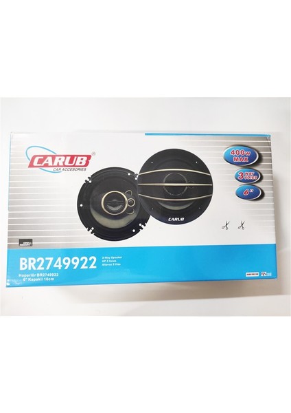 16 cm Hoparlör 6 Inç Kapaklı 400W BR2749922 fırsatları