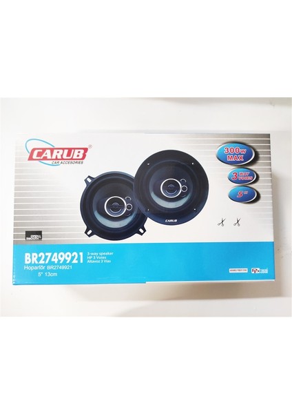 Carub 13 cm Hoparlör 5 Inç Kapaksız 300W BR2749921 fiyatları