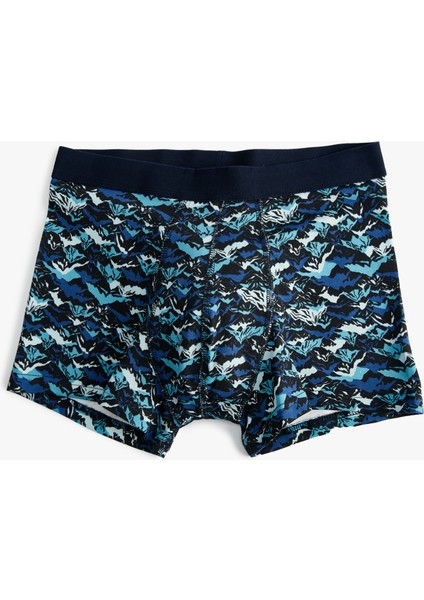 3'lü Boxer Seti Soyut Baskılı Çok Renkli Pamuklu modelleri