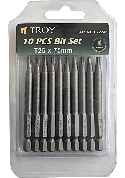 T 22246 Torx Bits Uç Seti, T25 x 75 mm