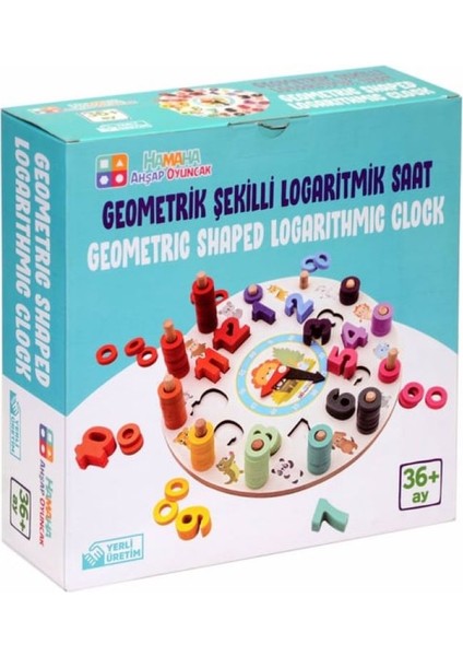 Ahşap Geometrik Şekilli Logaritmik Matematiksel Zeka Geliştirici Saat Oyun Seti fiyatları