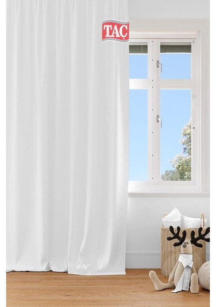 Rech Home Taç 4 Katmanlı Beyaz Güneşlik Perde - Toz Önleyici, Ses Yalıtımı, Sıcak ve Soğuk Yalıtımı