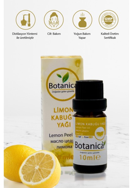 Limon Yağı - Citrus Limonum - Saç Parlatma - Dinginlik Verici Uçucu Aromaterapik Bakım Yağı