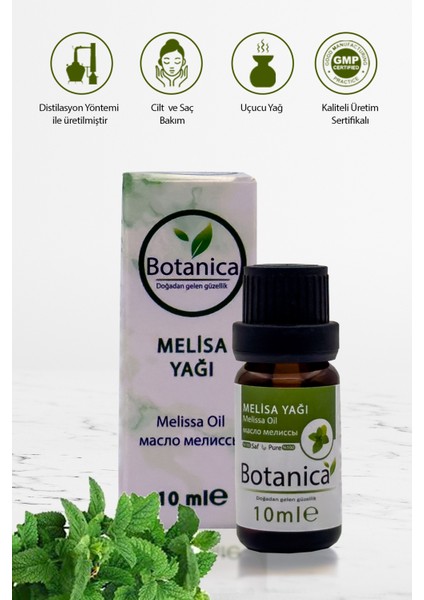 Melisa Yağı - Melissa Officinalis - Sakinleştirici - Dengeleyici Aromaterapik Uçucu Difüzör Yağı