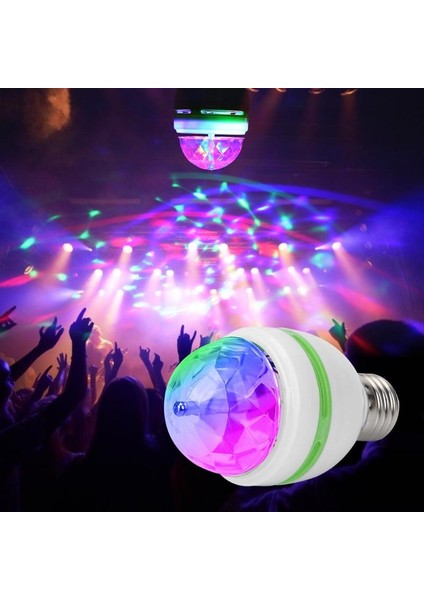 2 Pcs Disco Ball LED Light 2 Adet Disko Işığı Rgb Disko Işık Topu Ampul LED Işık Dönen Disko Topu