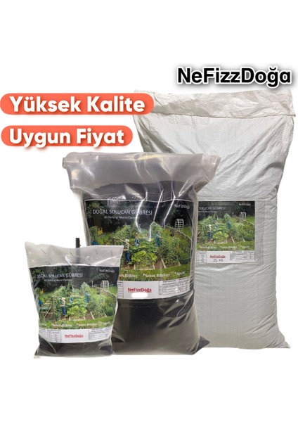 NFzz Organik Doğal Solucan Gübresi 20 kg (40 Lt)