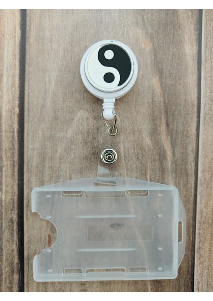 Yin Yang Silikon Yoyo Yaka Kartlığı Yatay Dikey Kart Koruyucu