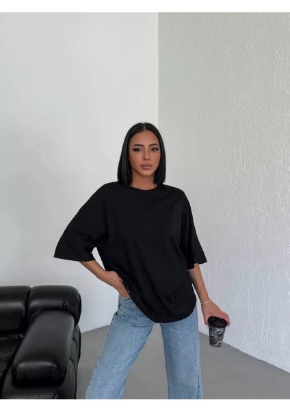 Düz Biskilet Yaka T-Shirt - Siyah fiyatları