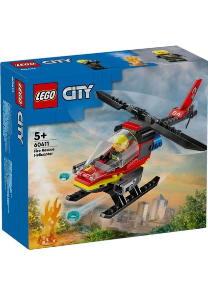 60411 Lego® City Itfaiye Kurtarma Helikopteri 85 Parça +5 Yaş