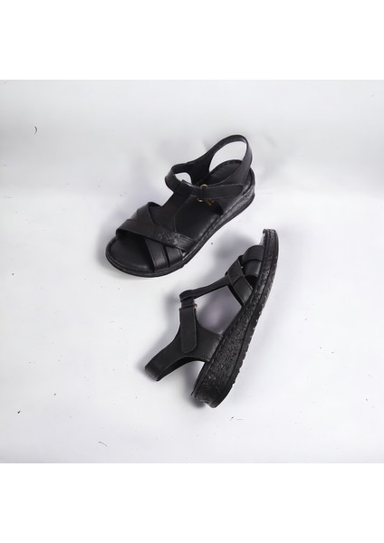 Kadın Topuksuz Deri Açık Yazlık Gündelik Sandalet indirimleri
