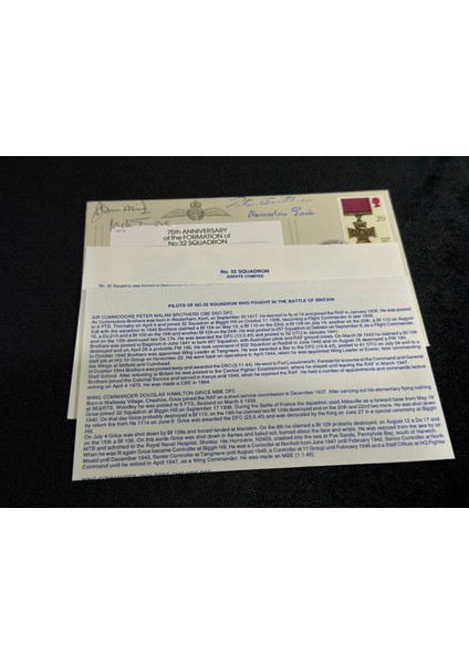 1991 Ingiltere Hava Kuvvetleri Özel Gün Damgalı 4x Islak Imzalı Limited Ilk Gün Zarfı Raf Royal Airforce modelleri
