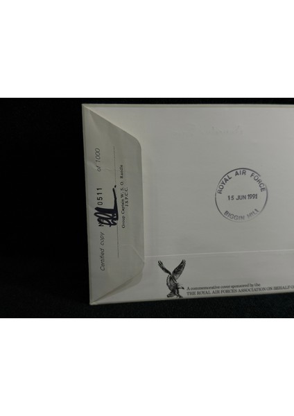 1991 Ingiltere Hava Kuvvetleri Özel Gün Damgalı 4x Islak Imzalı Limited Ilk Gün Zarfı Raf Royal Airforce fırsatları