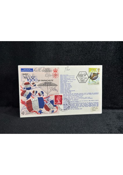 1980 Kraliyet Hava Kuvvetleri The Falcon 16X Islak Imzalı Royal Air Force Fdc Limited