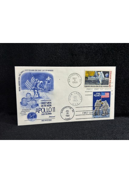 11969 Amerika Nasa Insanın Aya Ilk Ayak Basma Uzay Temalı Nadir Özel Gün Damgalı Yüksek Valörlü Fdc