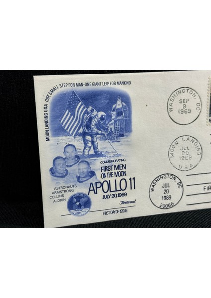 11969 Amerika Nasa Insanın Aya Ilk Ayak Basma Uzay Temalı Nadir Özel Gün Damgalı Yüksek Valörlü Fdc