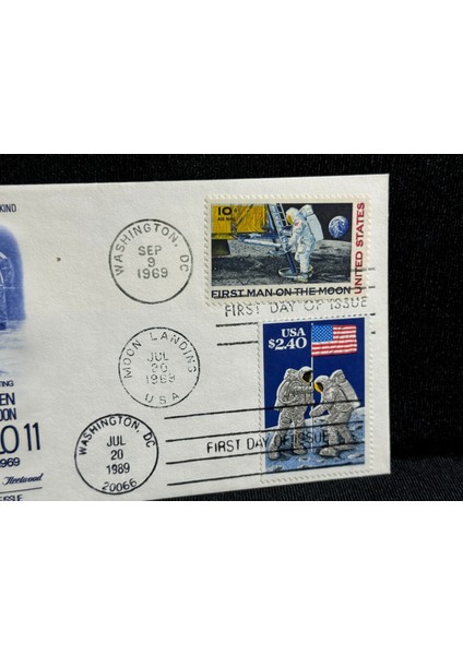 11969 Amerika Nasa Insanın Aya Ilk Ayak Basma Uzay Temalı Nadir Özel Gün Damgalı Yüksek Valörlü Fdc
