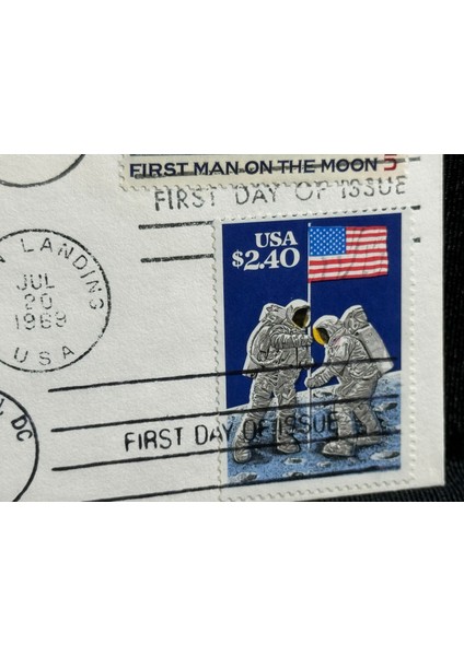 11969 Amerika Nasa Insanın Aya Ilk Ayak Basma Uzay Temalı Nadir Özel Gün Damgalı Yüksek Valörlü Fdc