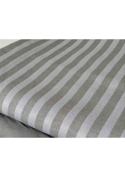 Classy Twill Stripe King Size Nevresim Takımı Antrasit