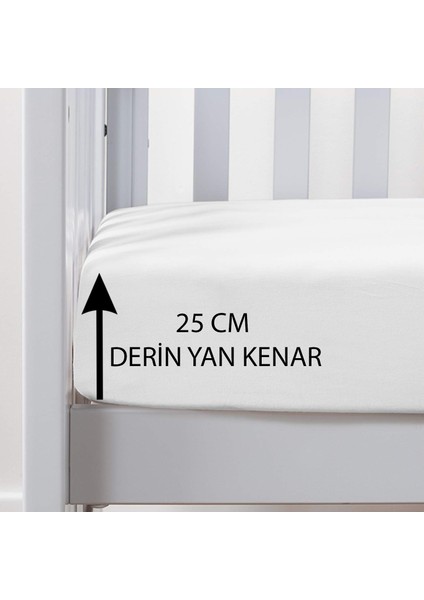 | %100 Pamuk Sıvı Geçirmez Bebek Yatak Koruyucu Alez | Beşik Kreş Yatak Koruyucu Alezi | Full Kenar Çarşaf 60 x 120