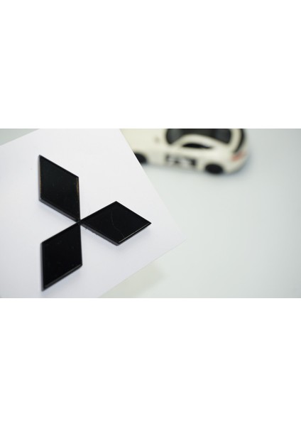 Bagaj Siyah Abs 3m 3D Yazı Logo Mitsubishi Ile Uyumlu