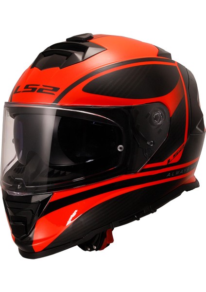 Storm 2 Dodger Kapalı Kask Mat Siyah-Neon Turuncu