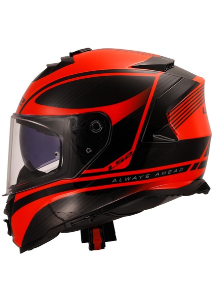 Storm 2 Dodger Kapalı Kask Mat Siyah-Neon Turuncu