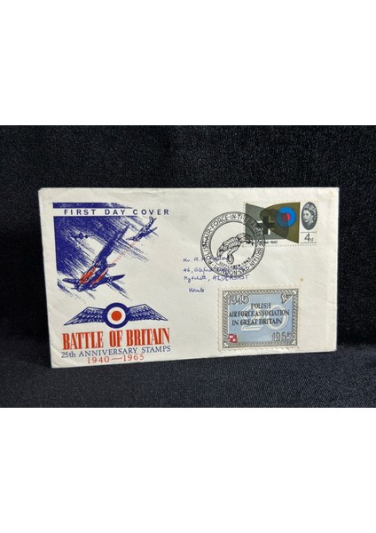 1965 Ingiltere Polish Air Force In The Battle Of Britain 25. Ann. Royal Air Force Fdc Ilk Gün Zarfı