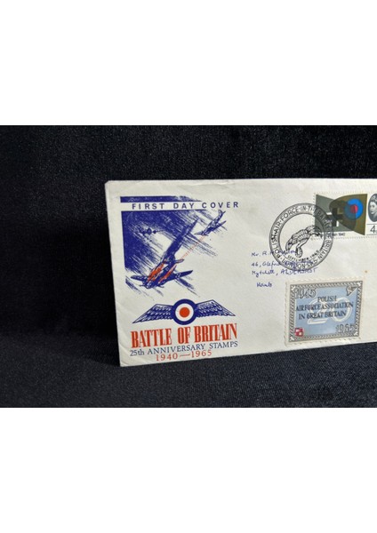 1965 Ingiltere Polish Air Force In The Battle Of Britain 25. Ann. Royal Air Force Fdc Ilk Gün Zarfı