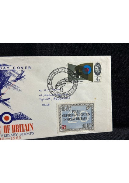 1965 Ingiltere Polish Air Force In The Battle Of Britain 25. Ann. Royal Air Force Fdc Ilk Gün Zarfı