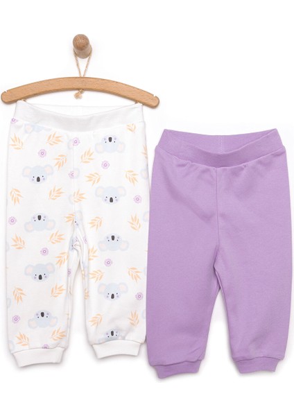 Basic Koala Baskılı 2li Patiksiz Alt Kız Bebek