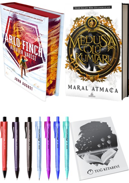 Medusanın Ölü Kumları Ciltli Maral Atmaca ve Arlo Finch Alevler Vadisi Ciltli John August 2li Set