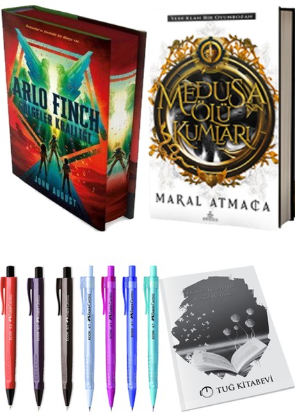 Medusanın Ölü Kumları Ciltli Maral Atmaca ve Arlo Finch Gölgeler Krallığı Ciltli John August 2li Set