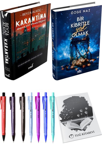 Bir Kibritle Yok Olmak 1 Ciltli Özge Naz ve Karantina 2 Ciltli Beyza Alkoç 2li Set