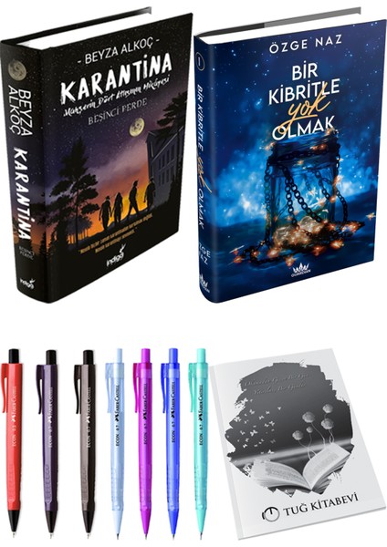 Bir Kibritle Yok Olmak 1 Ciltli Özge Naz ve Karantina 5 Ciltli Beyza Alkoç 2li Set