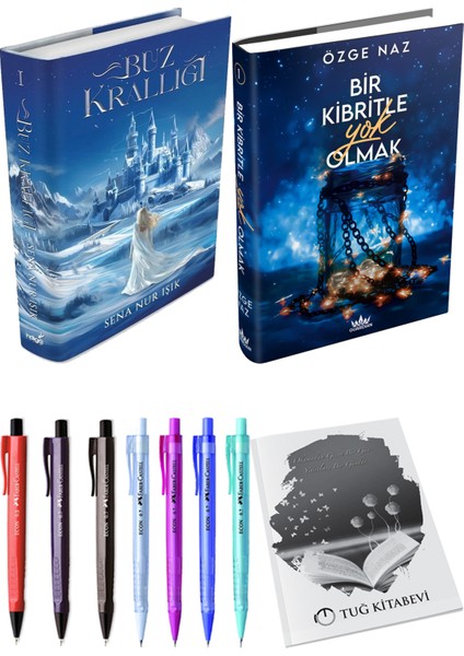 Bir Kibritle Yok Olmak 1 Ciltli Özge Naz ve Buz Krallığı Ciltli Sena Nur Işık 2li Set