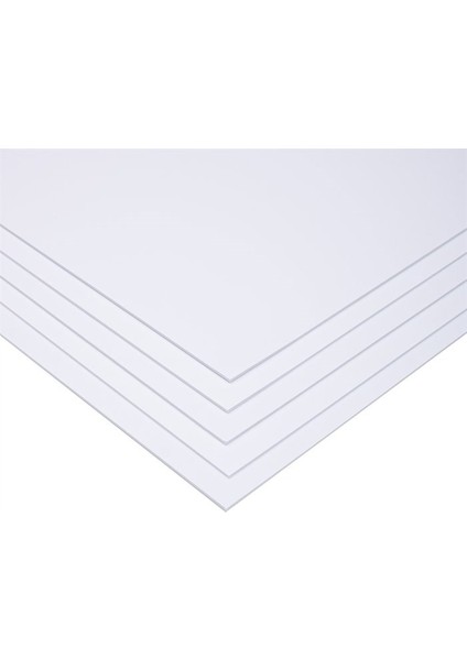 5 mm 50X70 cm Fotoblok (Straforlu Maket Kartonu) Beyaz 5 Adet