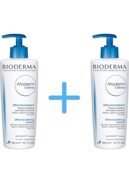 Atoderm Creme 500 ml 2'li Set