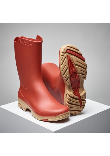 Kadın Kısa Yağmur Çizmesi - Turuncu - Avcılık ve Doğa Gözlemi - 100