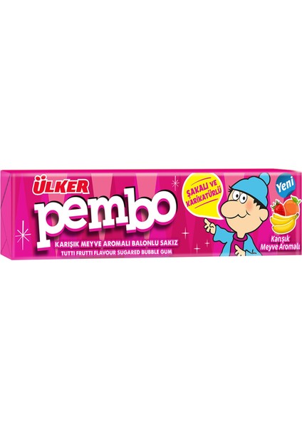 Pembo Karışık Meyve Aromalı Balonlu Sakız 22.5 G
