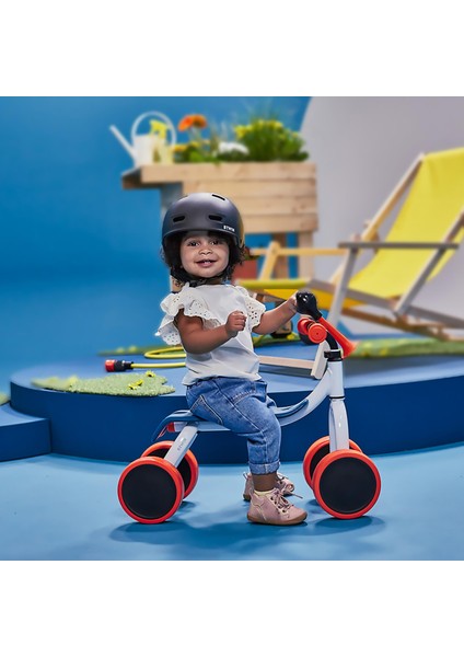 2'si 1 Arada Beyaz Turuncu Çocuk Denge Bisikleti modelleri