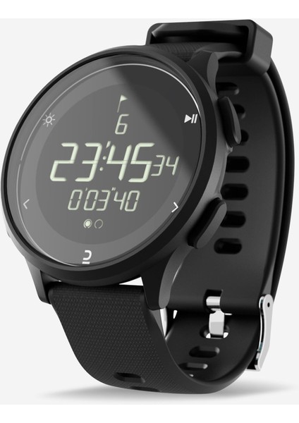 Su Geçirmez Kronometreli Koşu Saati - Siyah - W500M