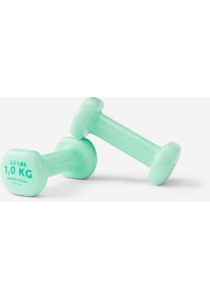 Yeşil 1 kg Dambıl - 2 Adet - Fitness