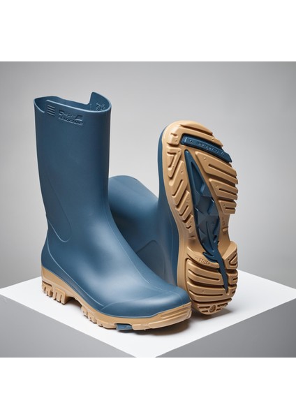 Kadın Kısa Yağmur Çizmesi - Mavi - Avcılık ve Doğa Gözlemi - 100