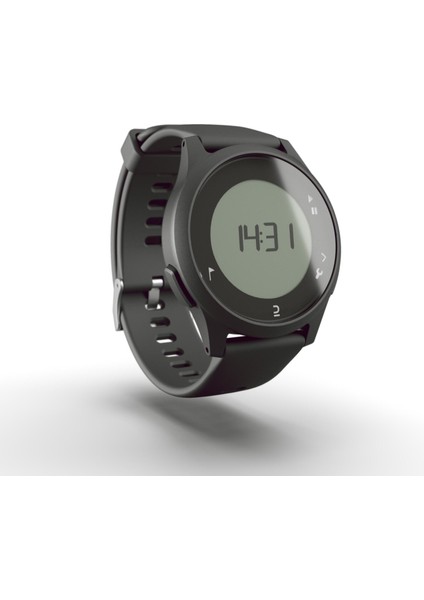 Su Geçirmez Kronometreli Koşu Saati - Siyah - W100