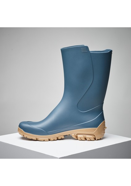 Kadın Kısa Yağmur Çizmesi - Mavi - Avcılık ve Doğa Gözlemi - 100 indirimleri
