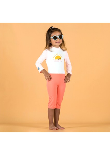 Bebek / Çocuk Uv Korumalı Uzun Kollu Wetsuit - Baskılı / Pembe