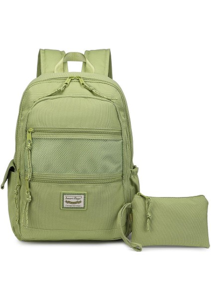 Sırt Çantası Okul Boyu Kalem Kutusu Hediyeli 3237 - New Yeşil