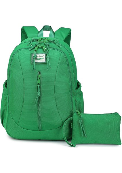 Sırt Çantası Okul Boyu Kalem Kutusu Hediyeli 3233 - Yeşil