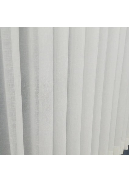 Naturel Keten Tül Perde1/ 3 Sık Pile Kırışmaz Ütü Istemeyen Tül Perde fırsatları